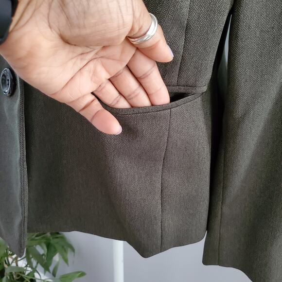 Evan Picone Women's Gray Wide Leg Pants Suit 14 - Picture 6 of 12